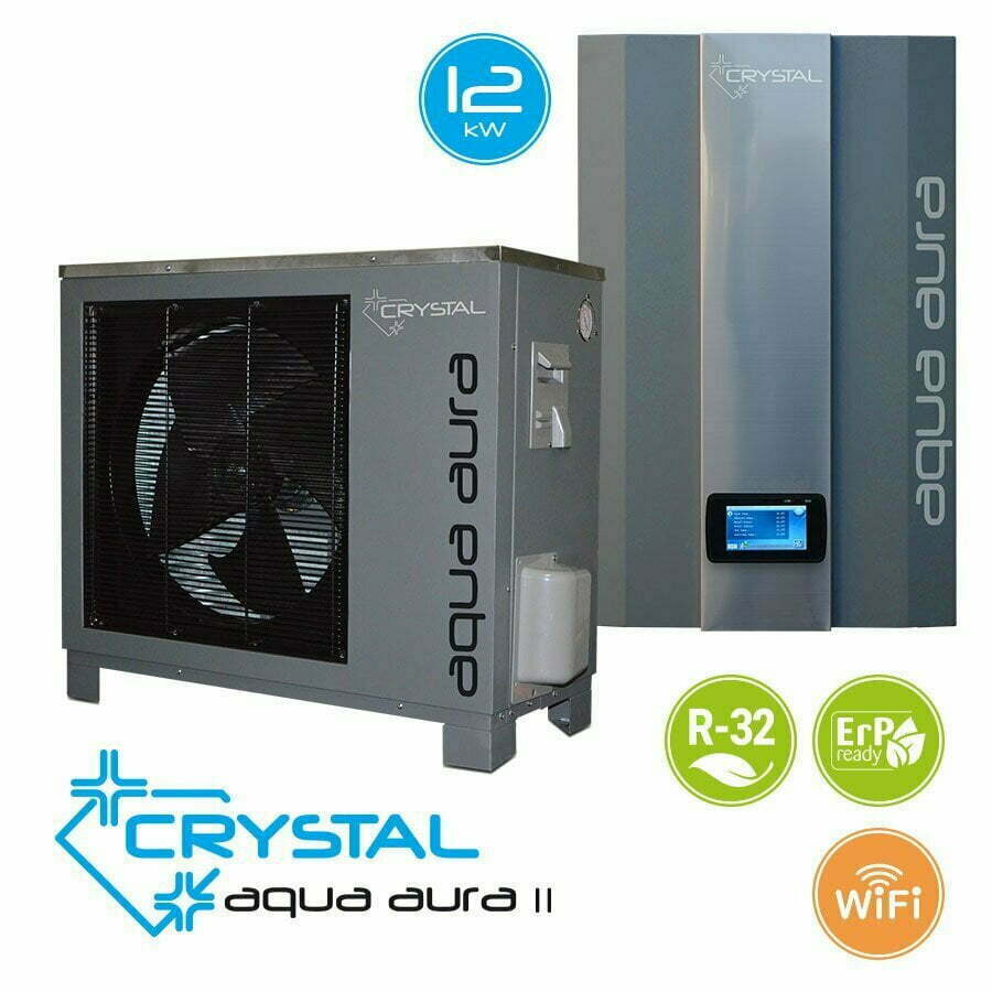 Pompa de caldura aer apa HomeFort Crystal Aqua Aura II 12kW invertor